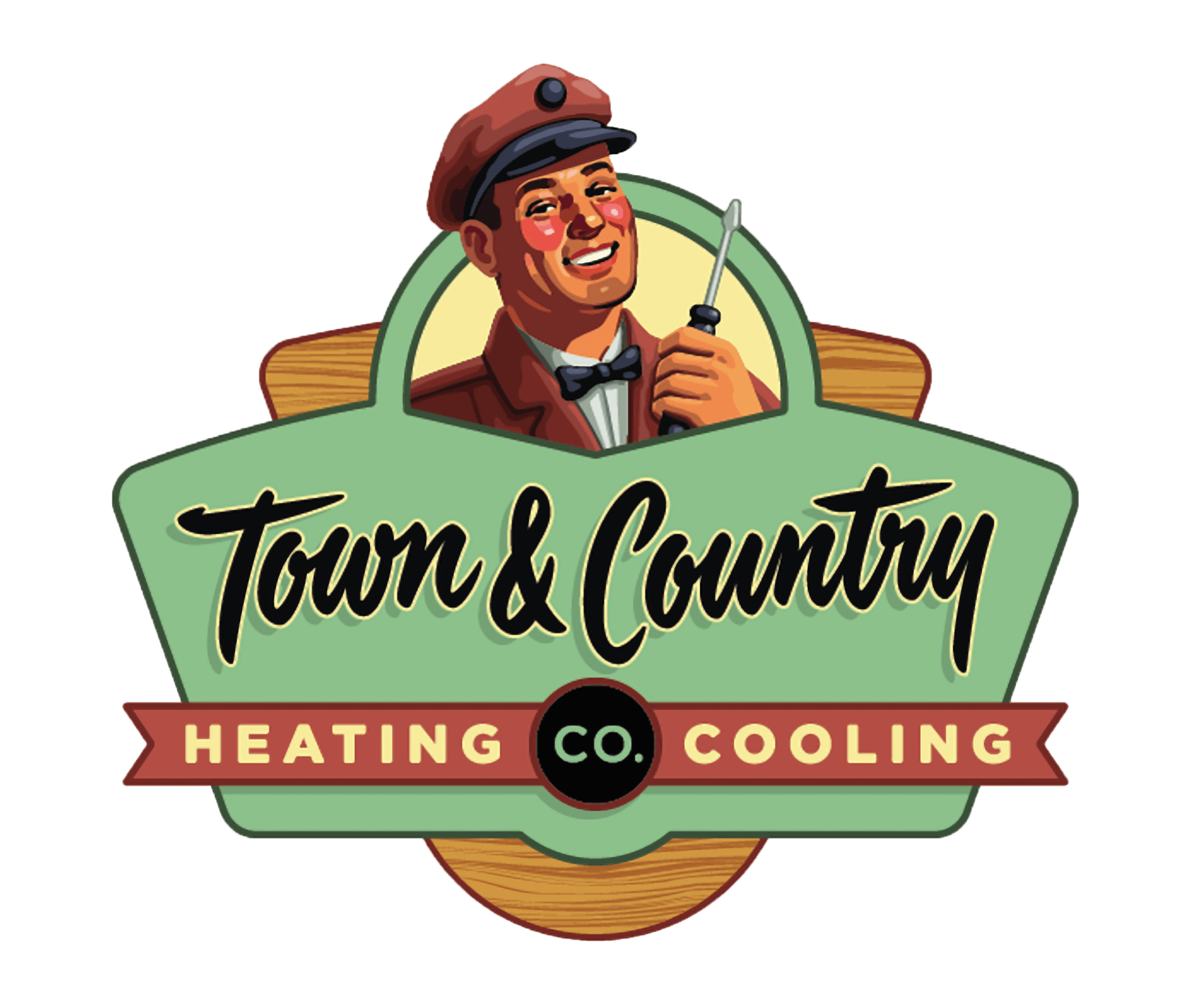 Town &amp; Country Heating and Cooling Company Logo